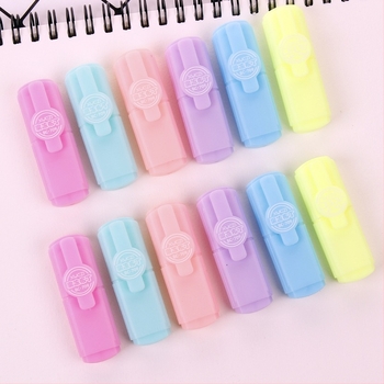Zhenyu mini tabletta alakú fluoreszcens jelölő toll, 6 színű jelölő készlet
