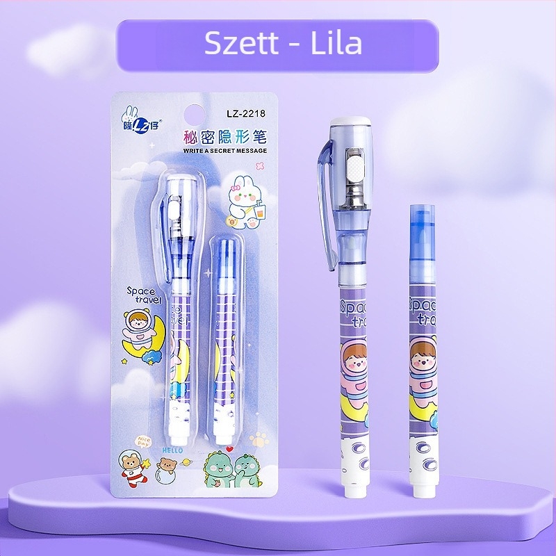 Fényes UV fluoreszcáló toll átlátszó testtel