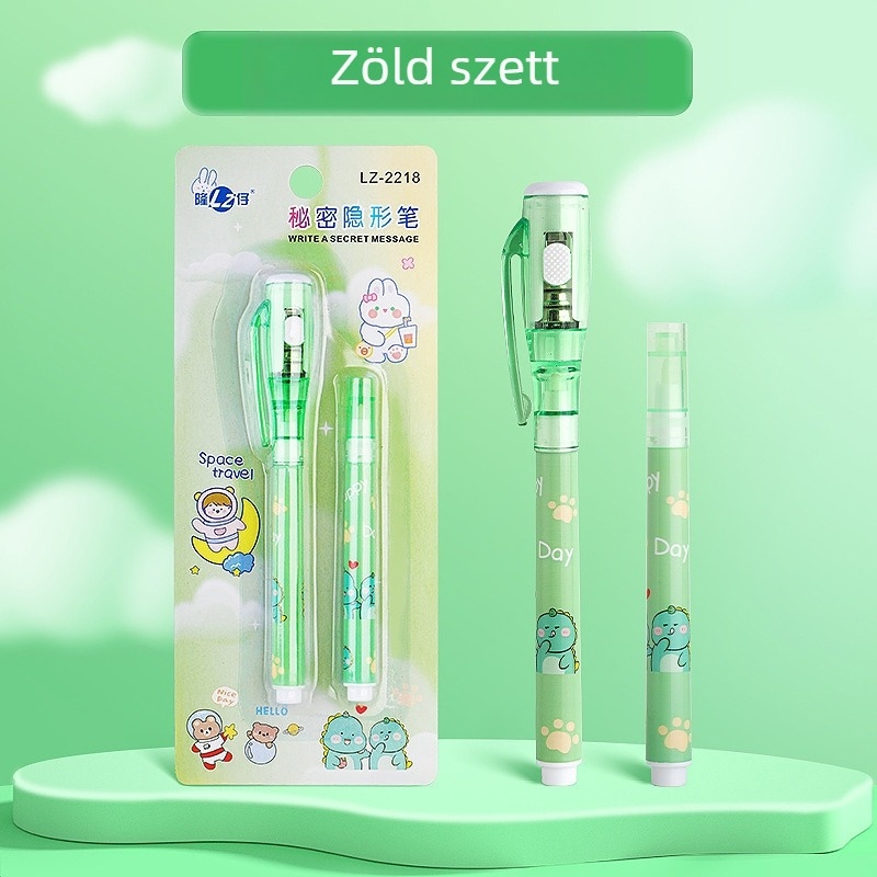 Fényes UV fluoreszcáló toll átlátszó testtel