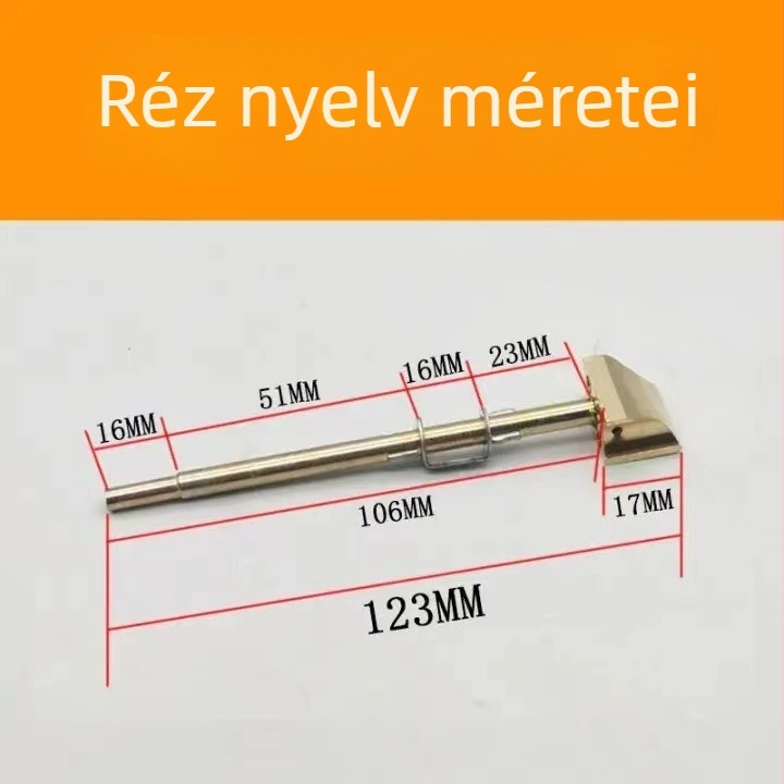 Őszerű külső ajtózár készlet réz nyelvvel és ferde nyelvvel, zink- és réz maggal