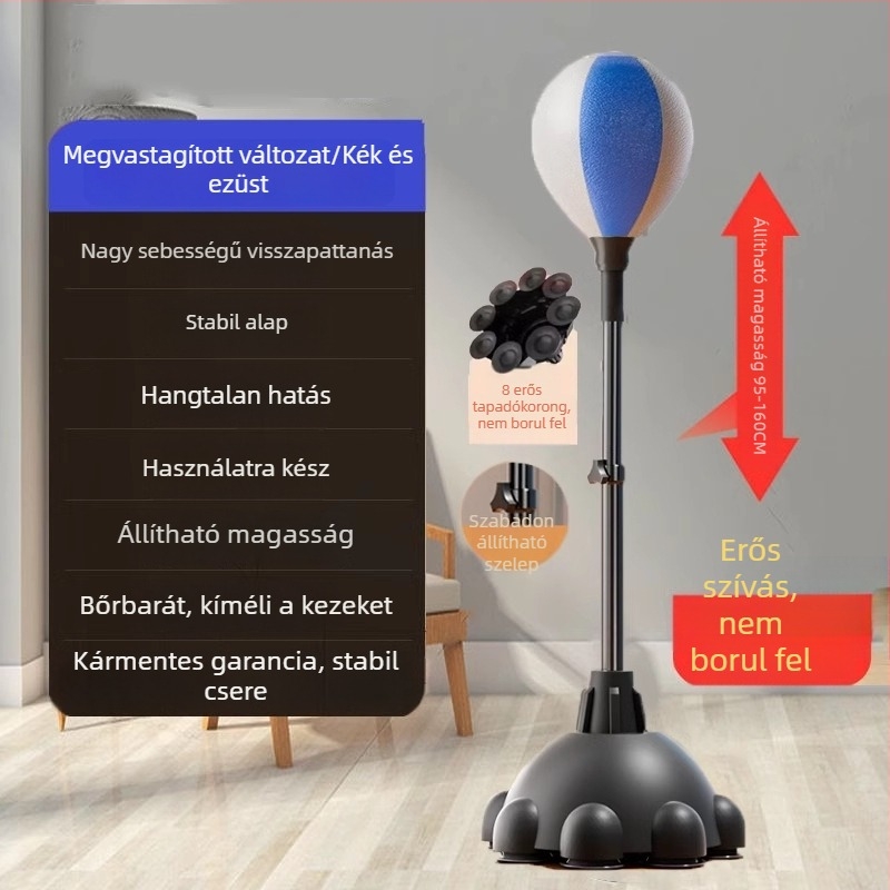 Függőleges boksz-edző készlet: reakciólabda, gyorslabda, homokzsák és célpont otthoni használatra, felnőtteknek