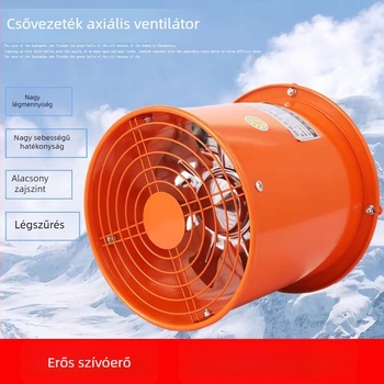 Konyhai axiális ventillátor füstgázok elvezetésére, nagy légáramlás és erős szívás