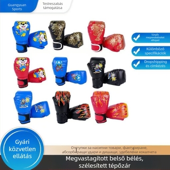 Gyerekeknek edzésre készült párnázott bokszkesztyű