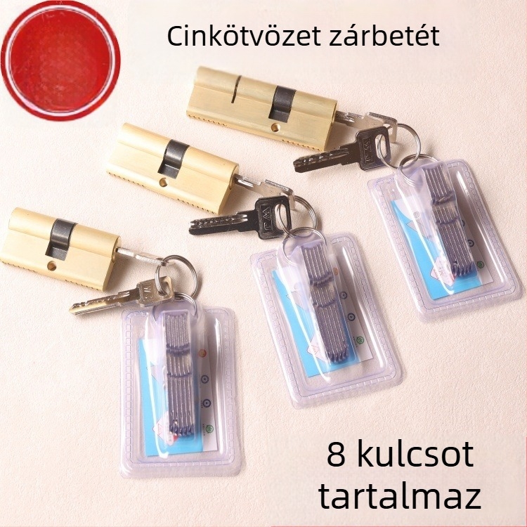 A6 Shu Xing zárbetét cinkötvözet, WJ korongkulcs, bejárati ajtóhoz, 8 kulcs