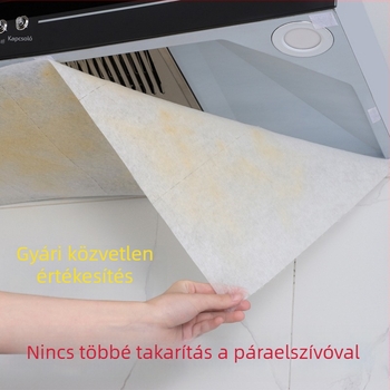 Olajfelszívó papír szűrőmembrán konyhai elszívóhoz, olajellenes matrica, szűrőháló, olajálló fedél