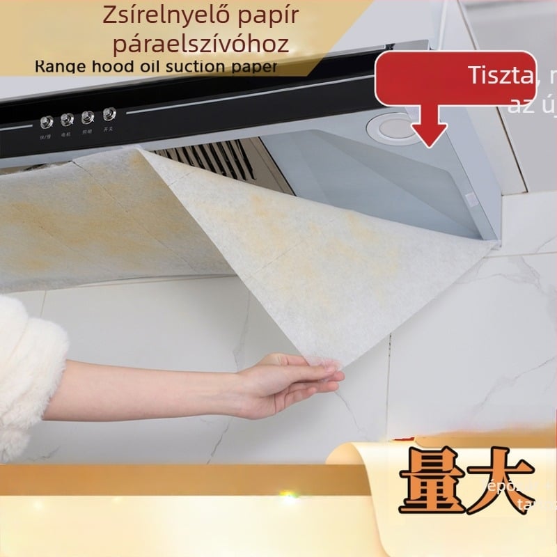 Olajfelszívó papír szűrőmembrán konyhai elszívóhoz, olajellenes matrica, szűrőháló, olajálló fedél