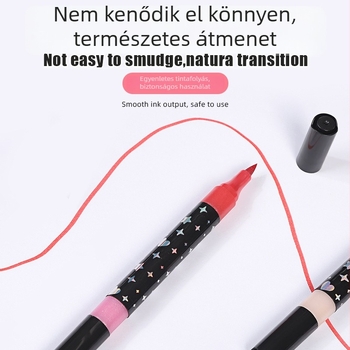 Kétoldalas csillámló marker puha hegyeivel, akvarellekhez, általános iskolásoknak, csillámló porral, kiemelő toll