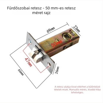Fürdőszoba/WC ajtó zárnyelvű cilinder – 55/40/50/60/70 mm
