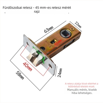 Fürdőszoba/WC ajtó zárnyelvű cilinder – 55/40/50/60/70 mm