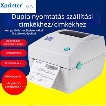 XP-460B hőnyomtató címkékhez, USB interfész, 108 mm címke szélesség, Xprinter