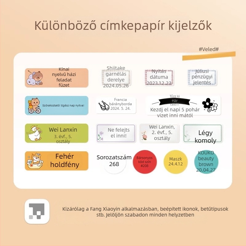 15 mm-es címke termoszal nyomtató, névjegy címkék öntapadós