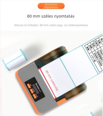 Jiabo PT-381 dupla módú címke nyomtató, hordozható 80 mm-es címke nyomtató (PT380 feljavított modell)