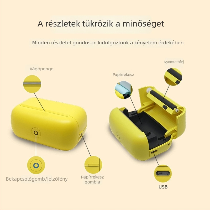 Termikus Bluetooth fotónyomtató okostelefonhoz – hibás feladatok címkék nyomtatása tanulóknak