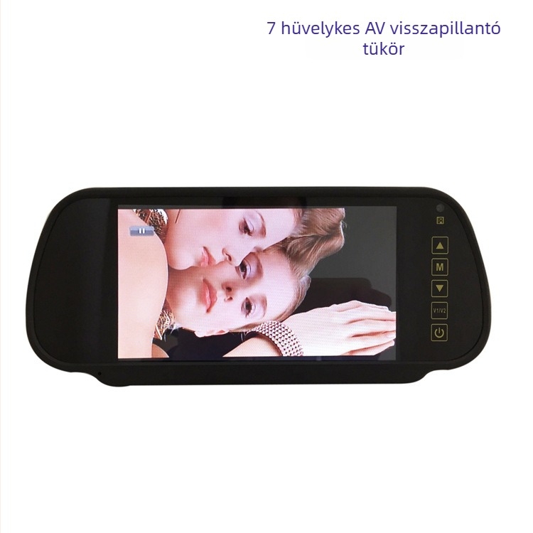 7 colos autó visszapillantó tükör monitor kettős bemenettel és hátsó kamera képmegjelenítéssel