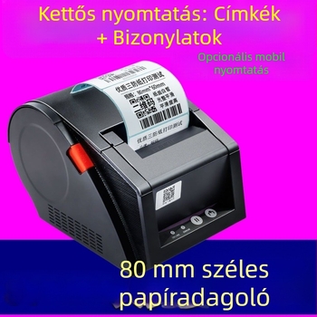Jiabo GP3120TUC Terminus önragasztó vonalkód címkenyomtató ruhacímkékhez és árucímkékhez, pohár címkékhez