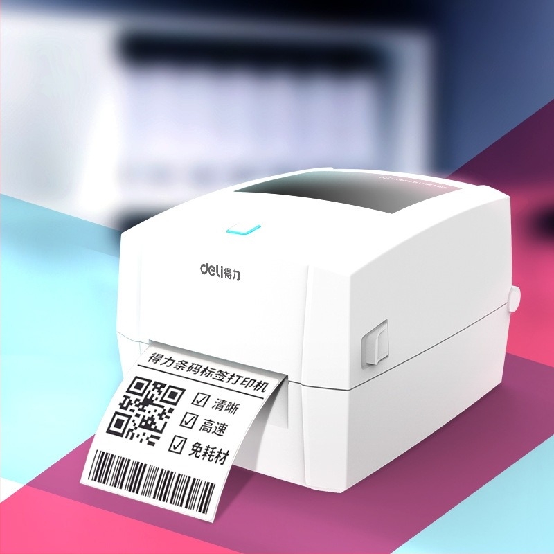 Deli DL-888D (ÚJ) Vonalkódos címkenyomtató, termoszalagos önragasztó címkék és szállítólevél nyomtató, USB