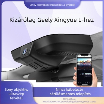 Geely Xingyue L 4K kettős dash cam elő- és hátsó, parkolásfigyeléssel, kábelezés nélkül