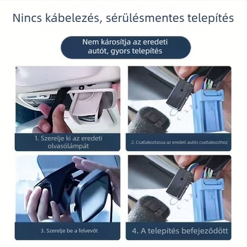 Geely Xingyue L 4K kettős dash cam elő- és hátsó, parkolásfigyeléssel, kábelezés nélkül