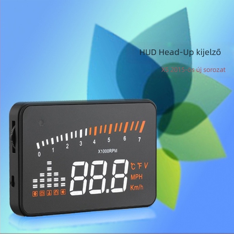 X5 autó Head-Up kijelző (HUD), univerzális digitális OBD-II, sebességmérő és üzemanyag-fogyasztás kijelző