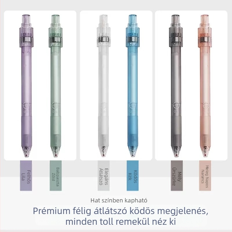 Heshuo HS-163 forgó toll, 0,5 mm heggyel, műanyag test, nem törölhető, ecsetes vég