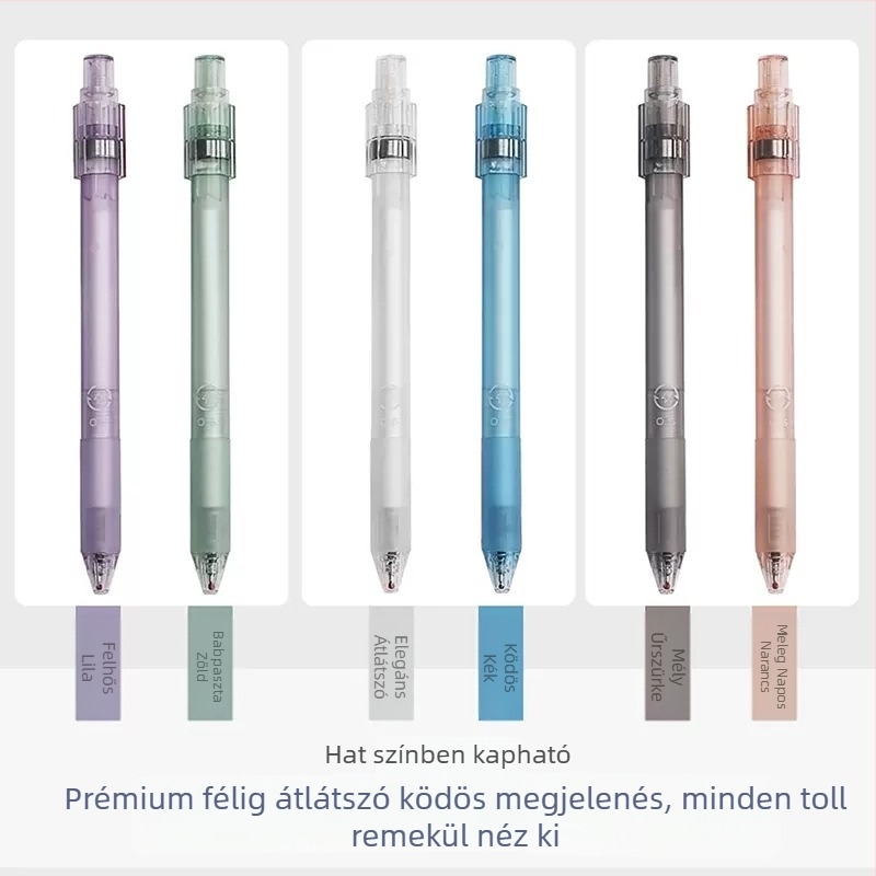 Heshuo HS-163 forgó toll, 0,5 mm heggyel, műanyag test, nem törölhető, ecsetes vég