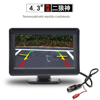 4,3 hüvelykes autóhátsó kijelző, vizuális képmonitor, univerzális HD LCD