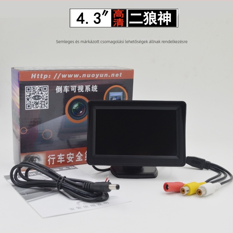 4,3 hüvelykes autóhátsó kijelző, vizuális képmonitor, univerzális HD LCD