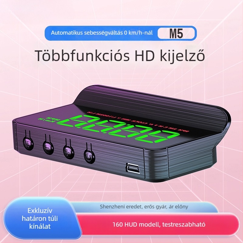 Nagy felbontású HUD kijelző autókhoz, OBD-kompatibilis, hordozható autó kijelző