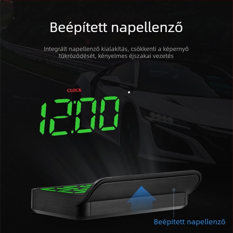 Nagy felbontású HUD kijelző autókhoz, OBD-kompatibilis, hordozható autó kijelző