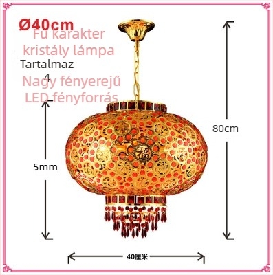 Vörös balkonlámpás csillár – kristály LED-lámpa, forgó, esküvői és tavaszi fesztivál dekoráció