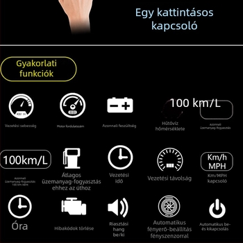 HUD fej feletti kijelző autóhoz, univerzális OBD kompatibilitás, sebességprojekció, HD LED autómonitor, modell C600s, képernyőméret 123x84 mm, felbontás 1440x900