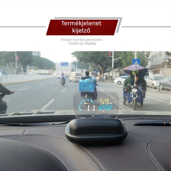 HUD fej feletti kijelző autóhoz, univerzális OBD kompatibilitás, sebességprojekció, HD LED autómonitor, modell C600s, képernyőméret 123x84 mm, felbontás 1440x900