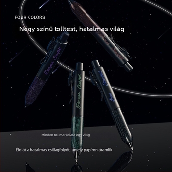 Tanosai Star Rain sorozat gél toll, kompakt és vastag kialakítás, retro stílus, fekete tinta 0,5 mm, zsebméretű toll