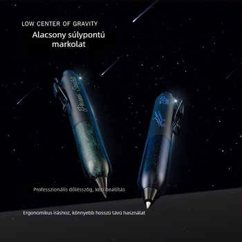Tanosai Star Rain sorozat gél toll, kompakt és vastag kialakítás, retro stílus, fekete tinta 0,5 mm, zsebméretű toll