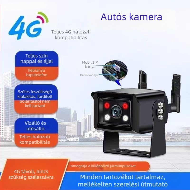 4G járműre szerelt valós idejű GPS-monitorexkavátorok és teherautók számára – fedélzeti kamera