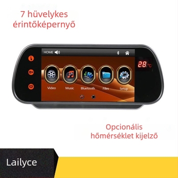 7 colos érintőképernyős autóhátsó tükör MP5 és Bluetooth
