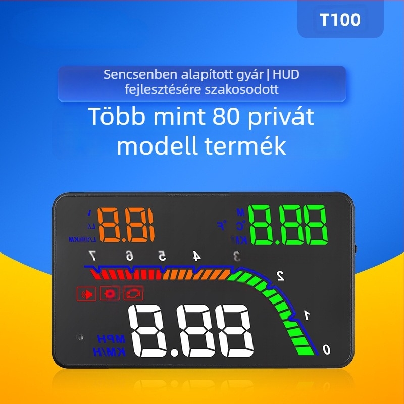 OBD-II HUD autófedélzeti kijelző – univerzális, 4,5 hüvelykes LED kijelző, HD projektor
