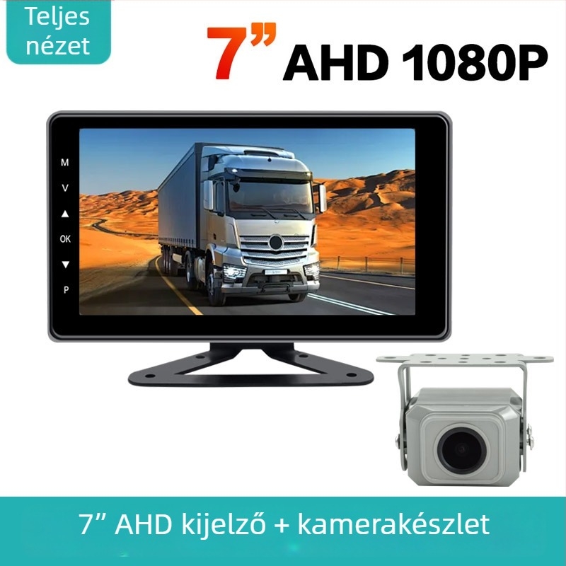 7 hüvelykes HD autós LCD-monitor AHD 1080 visszapillantó kamera