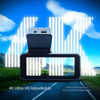 3,16 hüvelykes autós dashcam elő- és hátsó kettős felvétellel, 4K éjszakai látás, panoráma hátsó nézet