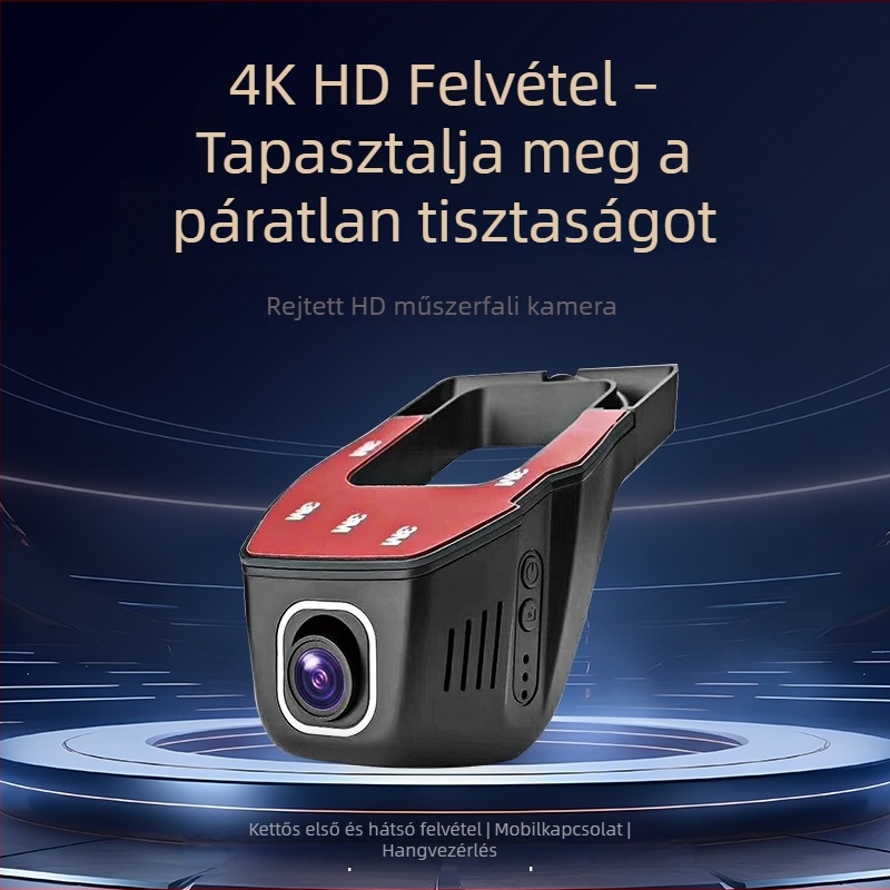USB autós dashcam Wi-Fi-vel, rejtett alkalmazásvezérlés, parkolási videó megfigyelés, U-alakú vezeték nélküli autókamera