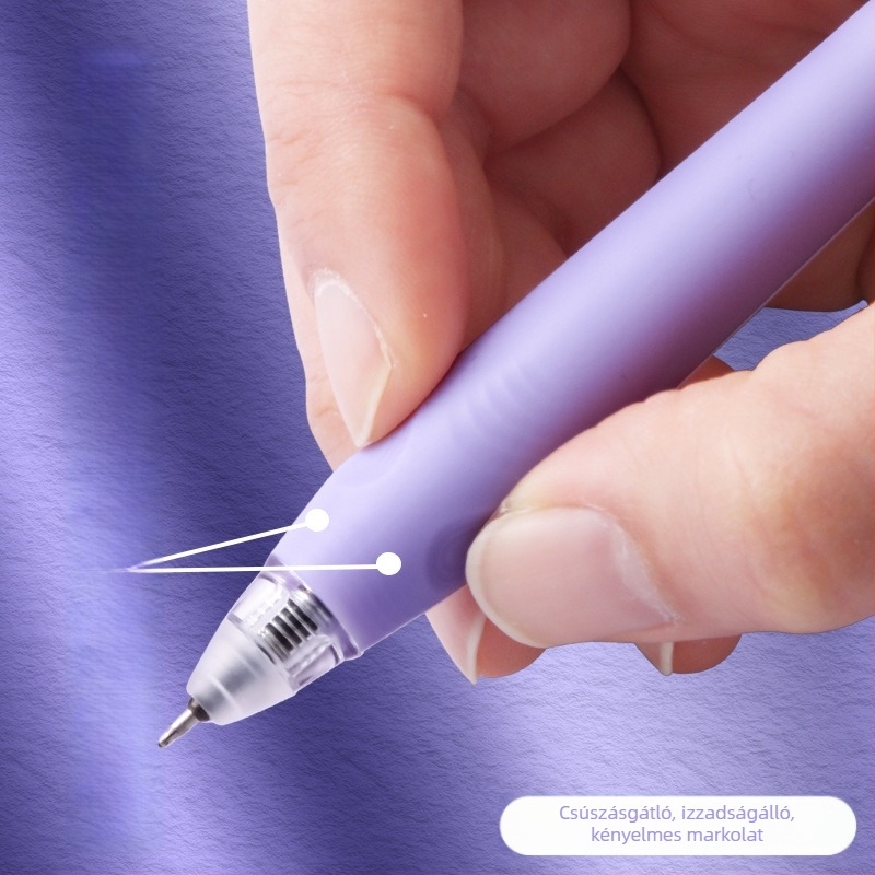 Kétoldalú, törölhető gél toll 0.5 mm, fekete – íráshoz és gyakorláshoz diákoknak