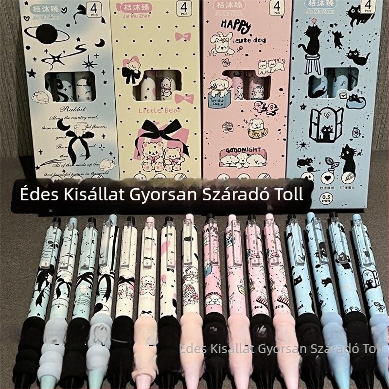 Édes szívű aranyos állatka – gyorsan száradó gél toll, INS stílus, rendkívül puha ecset toll tanuláshoz
