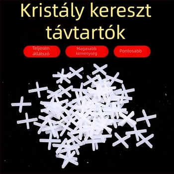 Csempe pozicionáló kártya és kereszt alakú szintezőklippek – műanyag padlóburkolat-fugák rögzítésére