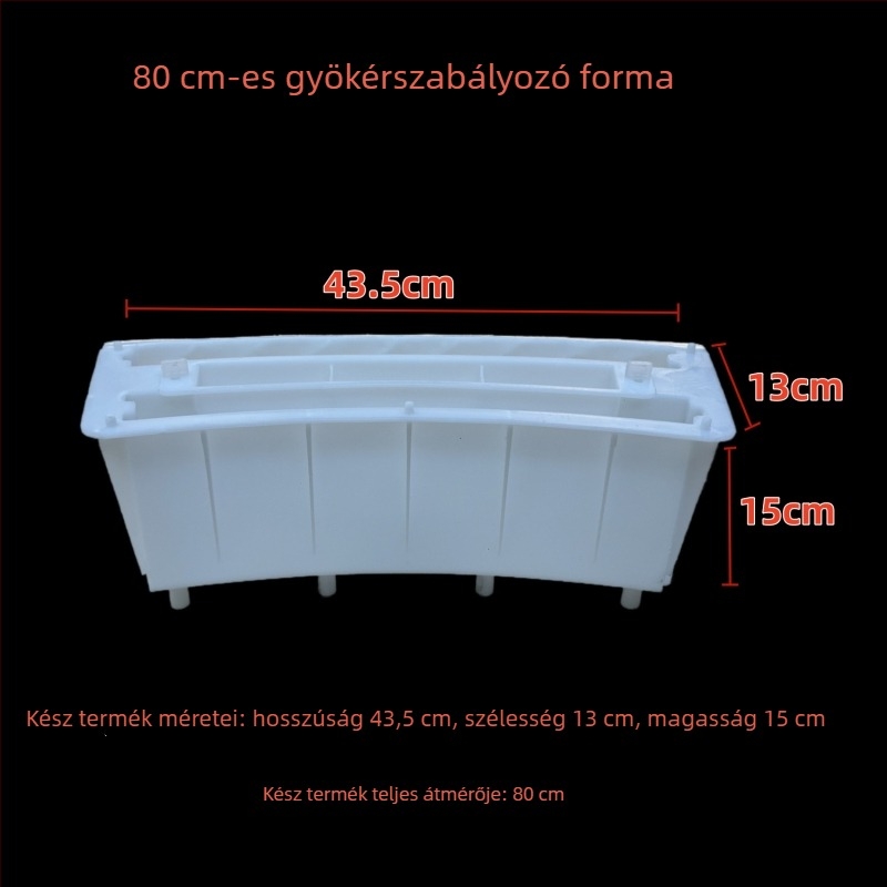 Gyökérszabályozó formák kertészeti eszközökhöz, műkő kerítések, padlóburkoló lapok, parkfák és zöld növények