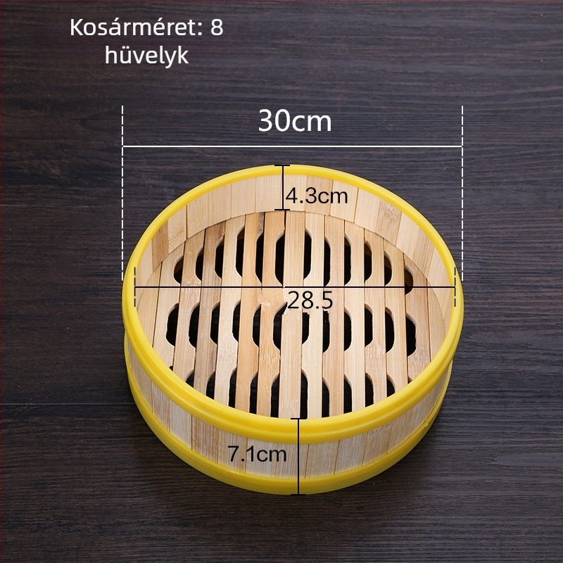 Bambusz gőzölő kereskedelmi használatra, kantoni reggeli tea, Hongkong-stílusú dim sum, rizs gőzölő, Xiaolongbao, Sha County gőzölt gombócok gőzölője, gőzölőfedél