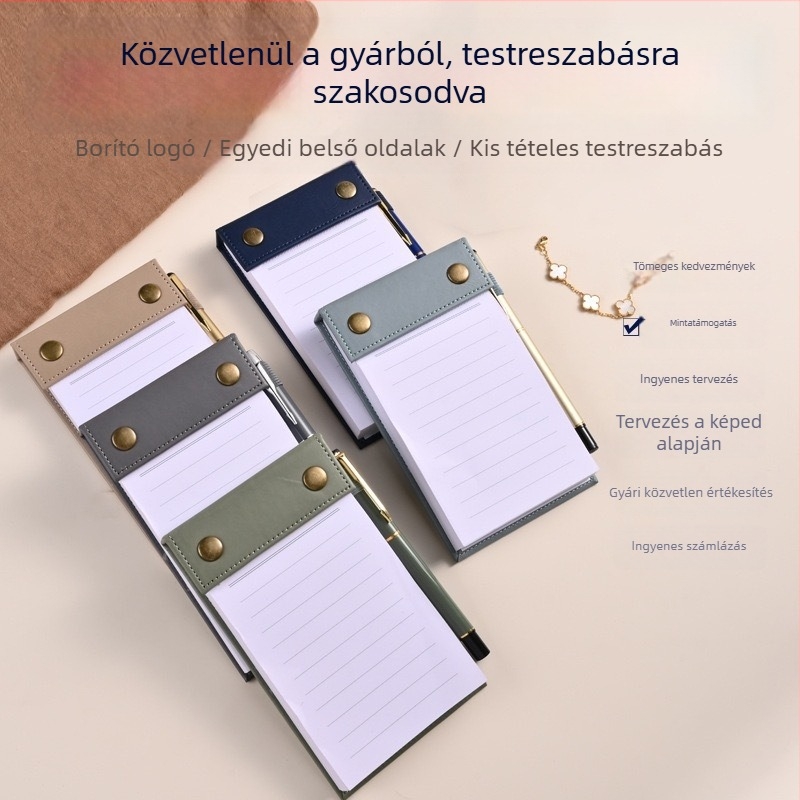 Kompakt ragasztott kötésű jegyzetfüzet Dowling papírral, 50–100 oldal, 100 g/m²