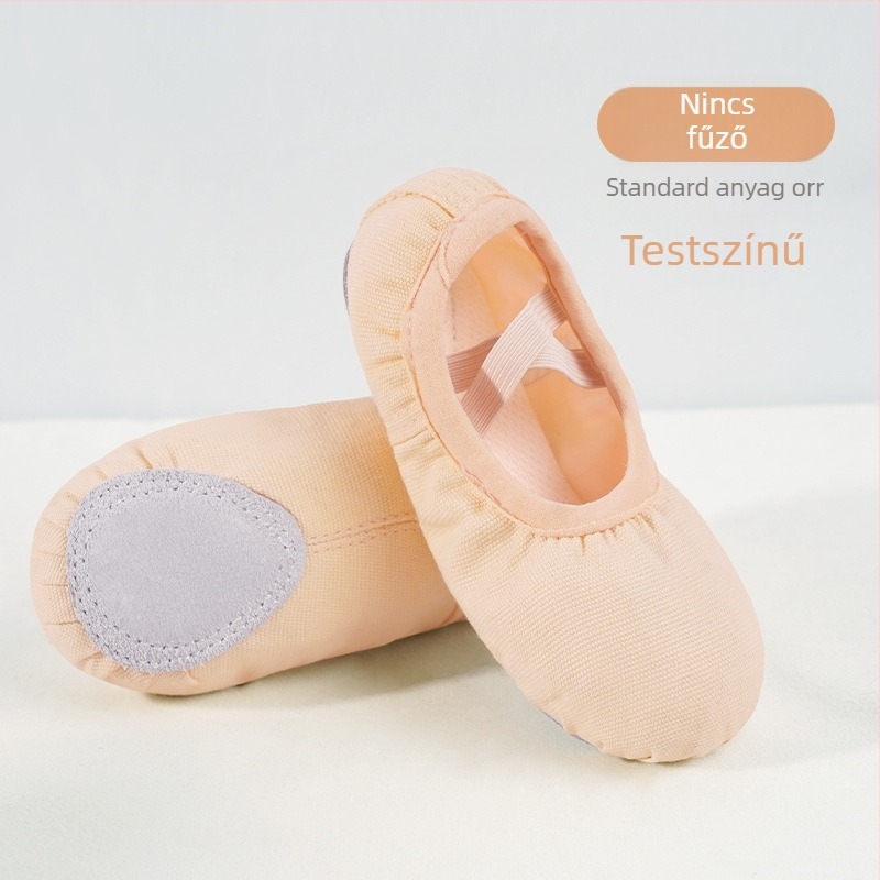 Kötőfűző nélküli tánccipők gyerekeknek, puha talppal, macskamancs dizájnnal, jóga-tánccipő nőknek