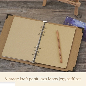 A5-ös méretű 6 lyukú DIY fotóalbum ragasztó vastag kraft papírral, 30 oldal, osztálytársi emlékirat