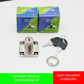 Cinkötvözetes fiókzár iroda- és iratszekrényekhez, modell H09, modern minimalista stílus, testreszabható feldolgozás