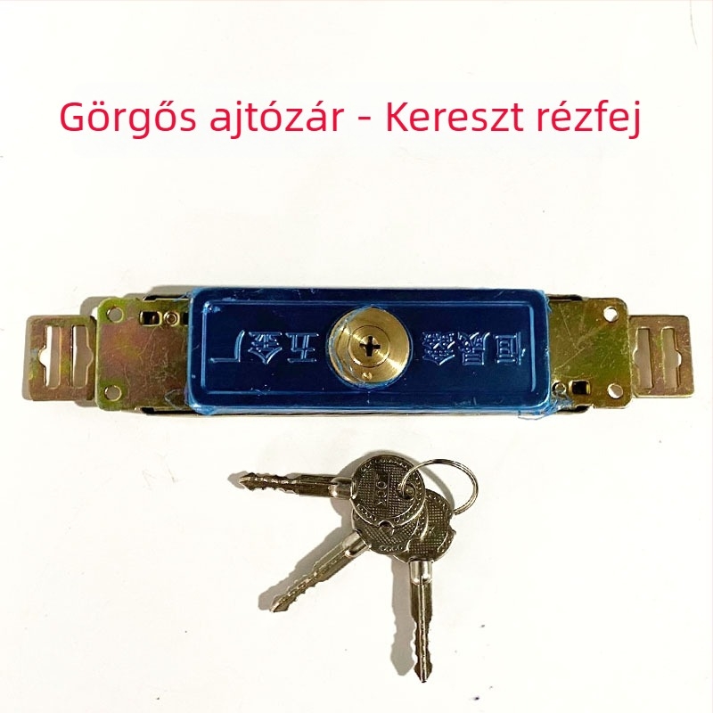 Gördíthető kapu zár mortise cilinderrel, réz + ötvözet kivitel, több modell